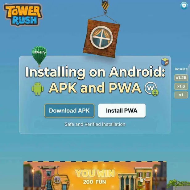 Installation von Tower Rush auf Android