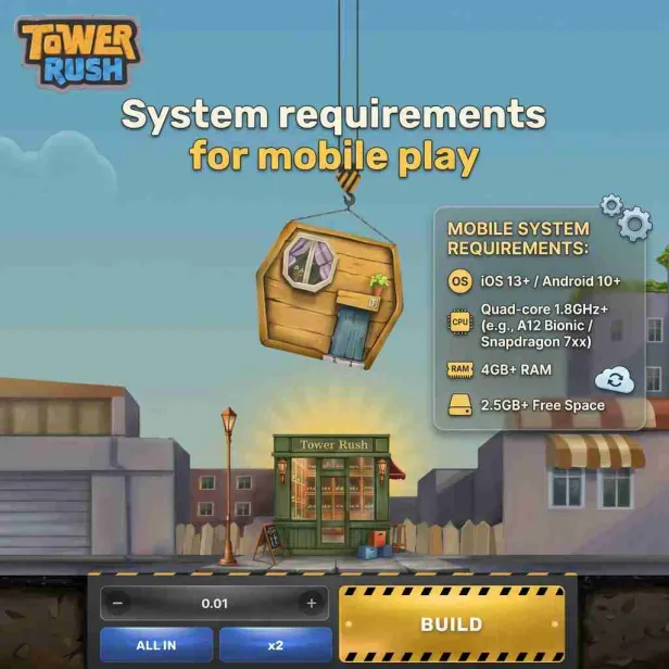 Technische Anforderungen der Tower Rush App