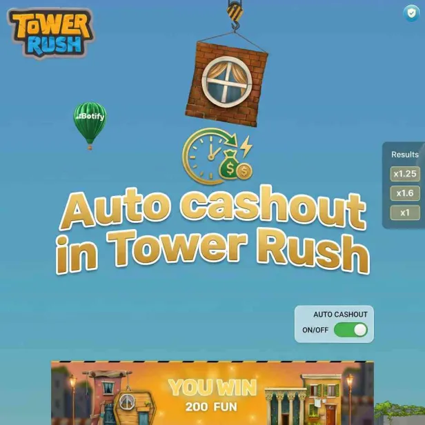 Automatischer Cashout bei Tower Rush