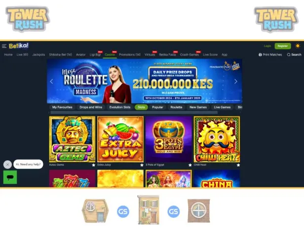 Wie man den Tower Rush Spielautomaten bei Betika spielt