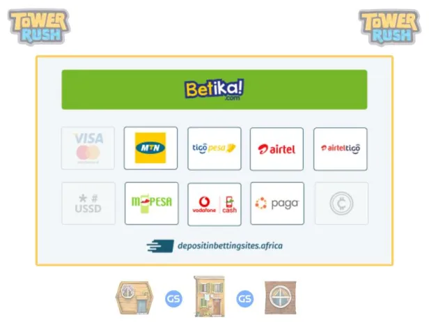 Wie man eine Einzahlung für Tower Rush Galaxsys bei Betika macht