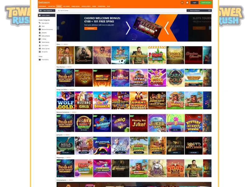Wie man den Tower Rush Spielautomaten bei Betsson spielt