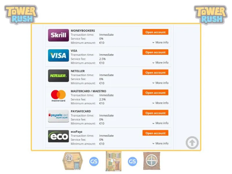 Wie man eine Einzahlung für Tower Rush Galaxsys bei Betsson macht