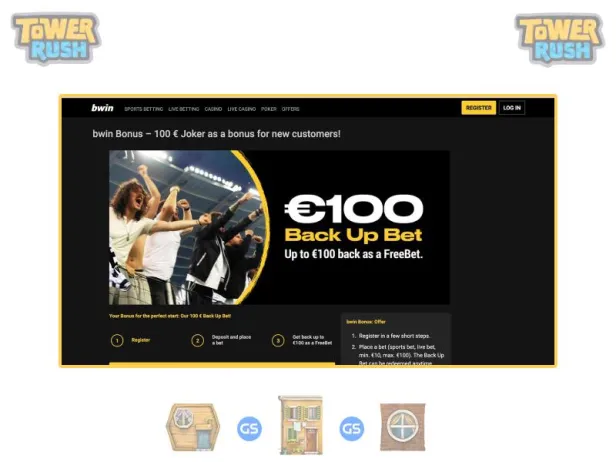 Бонусы и акции для игроков Tower Rush в казино Bwin