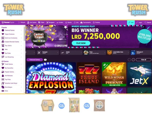 So spielen Sie den Spielautomaten Tower Rush bei PremierBet