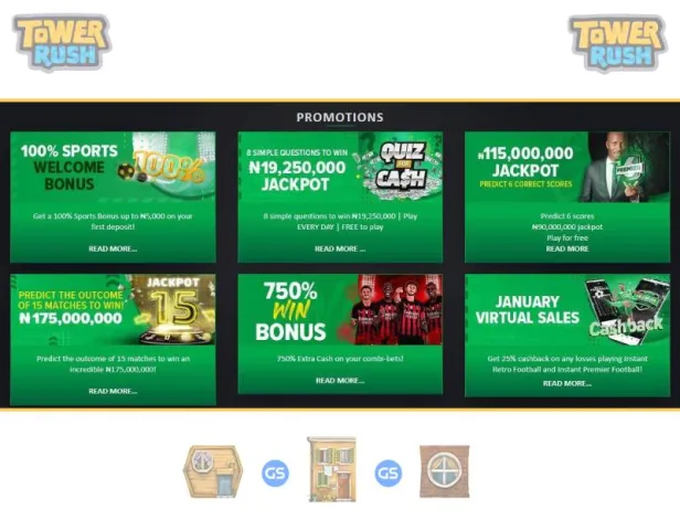 Boni und Sonderangebote für Tower Rush-Spieler im PremierBet Casino