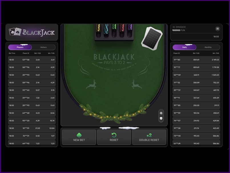 Resultados de las rondas y pagos en BlackJack